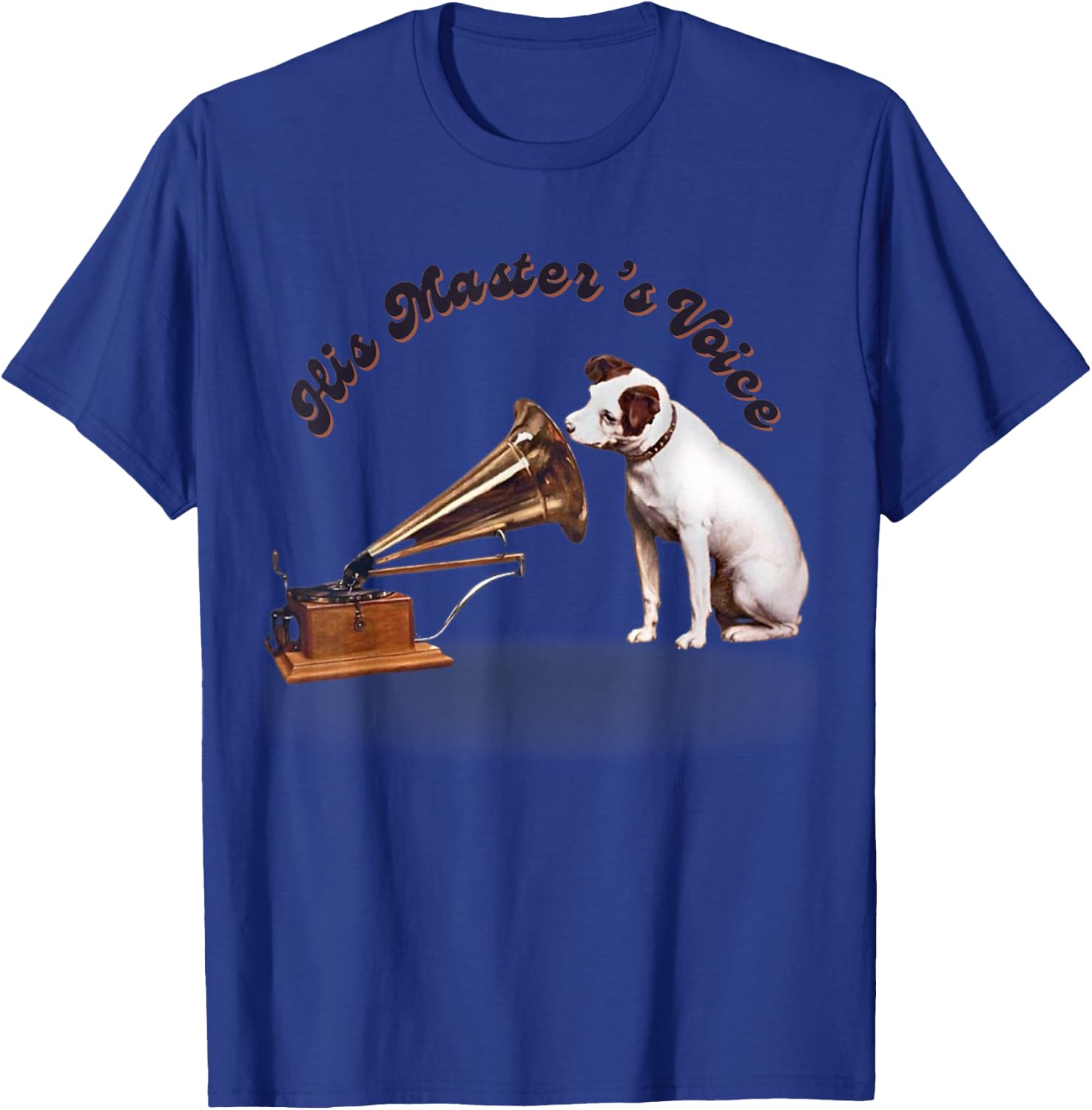 JRT Designs His Master's Voice RCA Victor Nipper Dog , Small, Black T-Shirt - T-Shirt | Royal