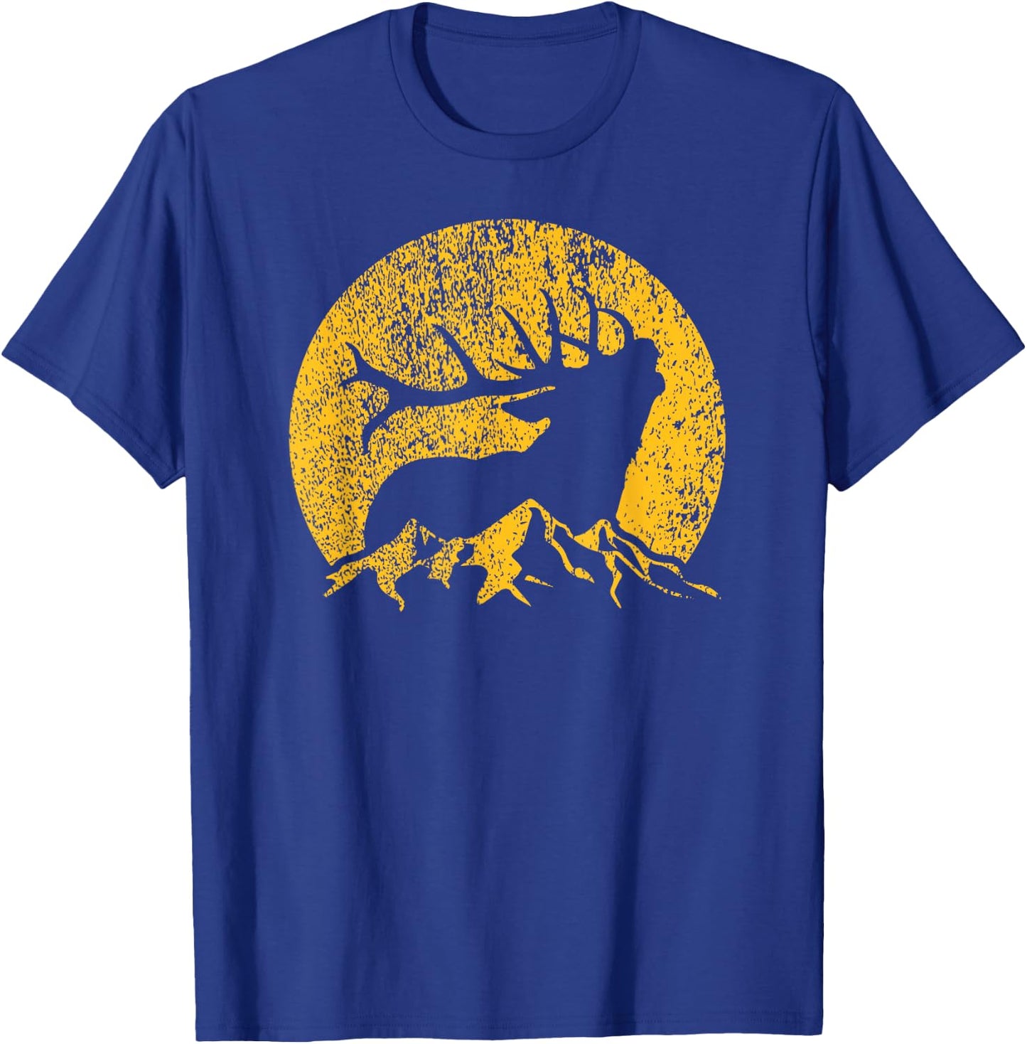 American Elk Hunter Dad Vintage Retro Bow Hunting Gift T-Shirt - T-Shirt | Royal
