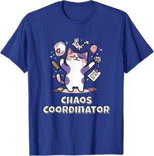 Chaos Coordinator Calico Cat T-Shirt - T-Shirt | Royal