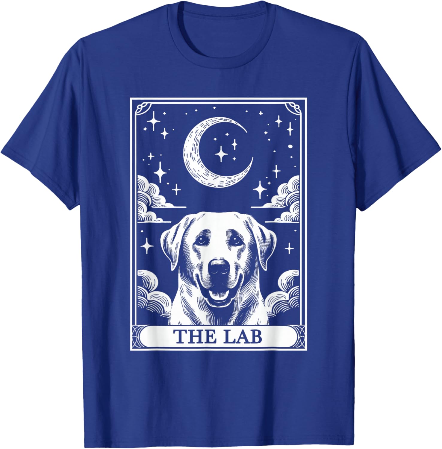 Tarot Card Vintage Crescent Moon Labrador Retriever Dog Mom T-Shirt - T-Shirt | Royal
