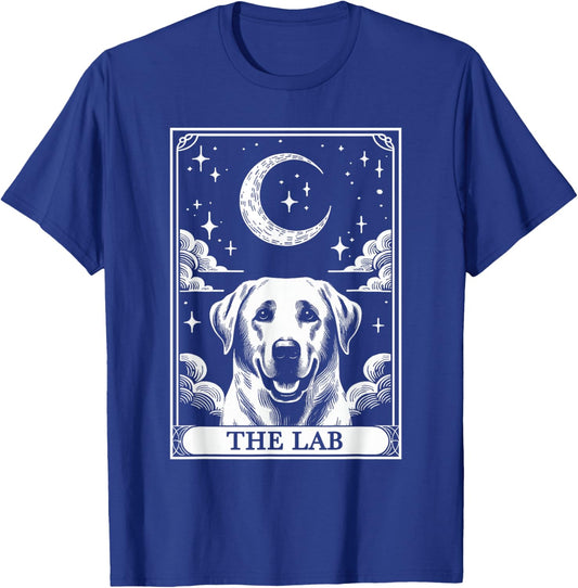 Tarot Card Vintage Crescent Moon Labrador Retriever Dog Mom T-Shirt - T-Shirt | Royal