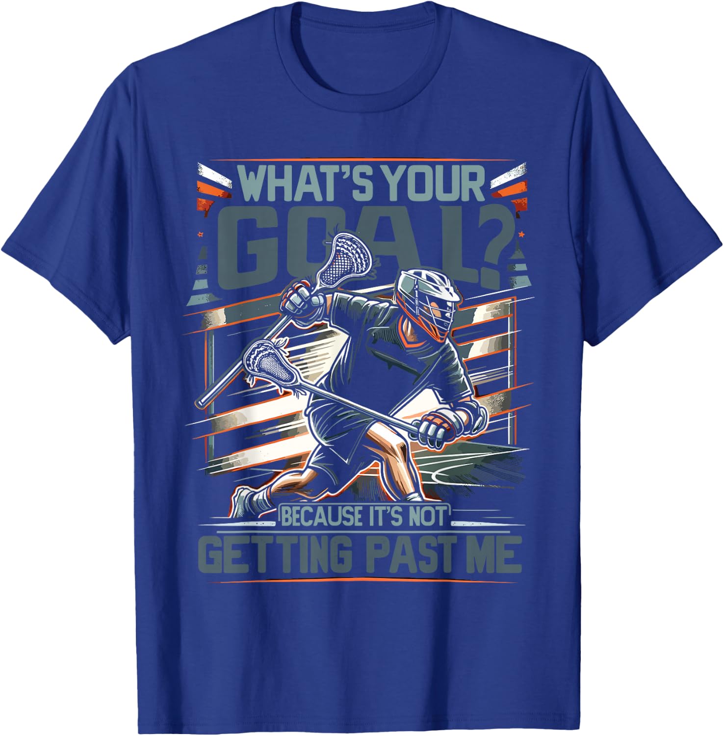 Funny Lax Goalkeeper Lacrosse Goalie Lacrosse T-Shirt - T-Shirt | Royal