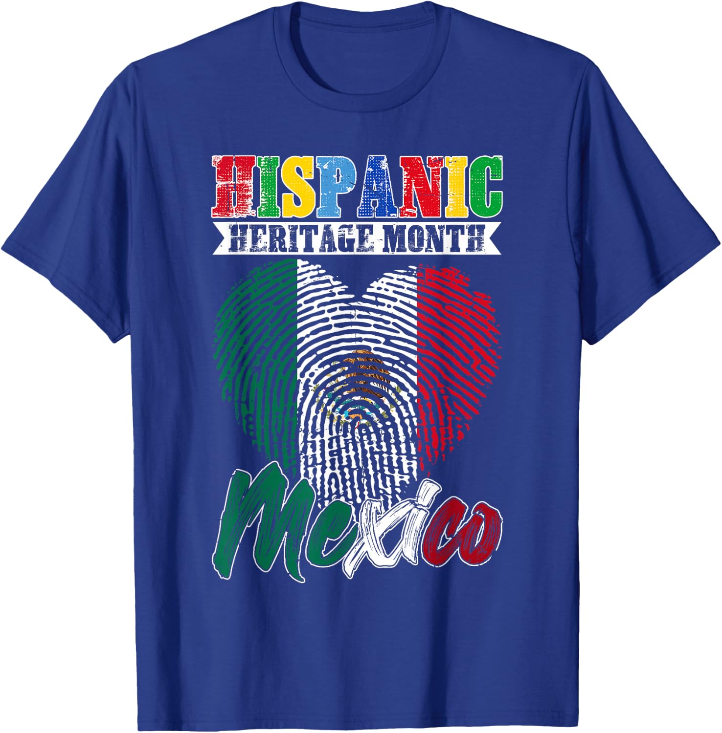 Hispanic Heritage Month Mexican Women Mexico Independence T-Shirt - T-Shirt | Royal