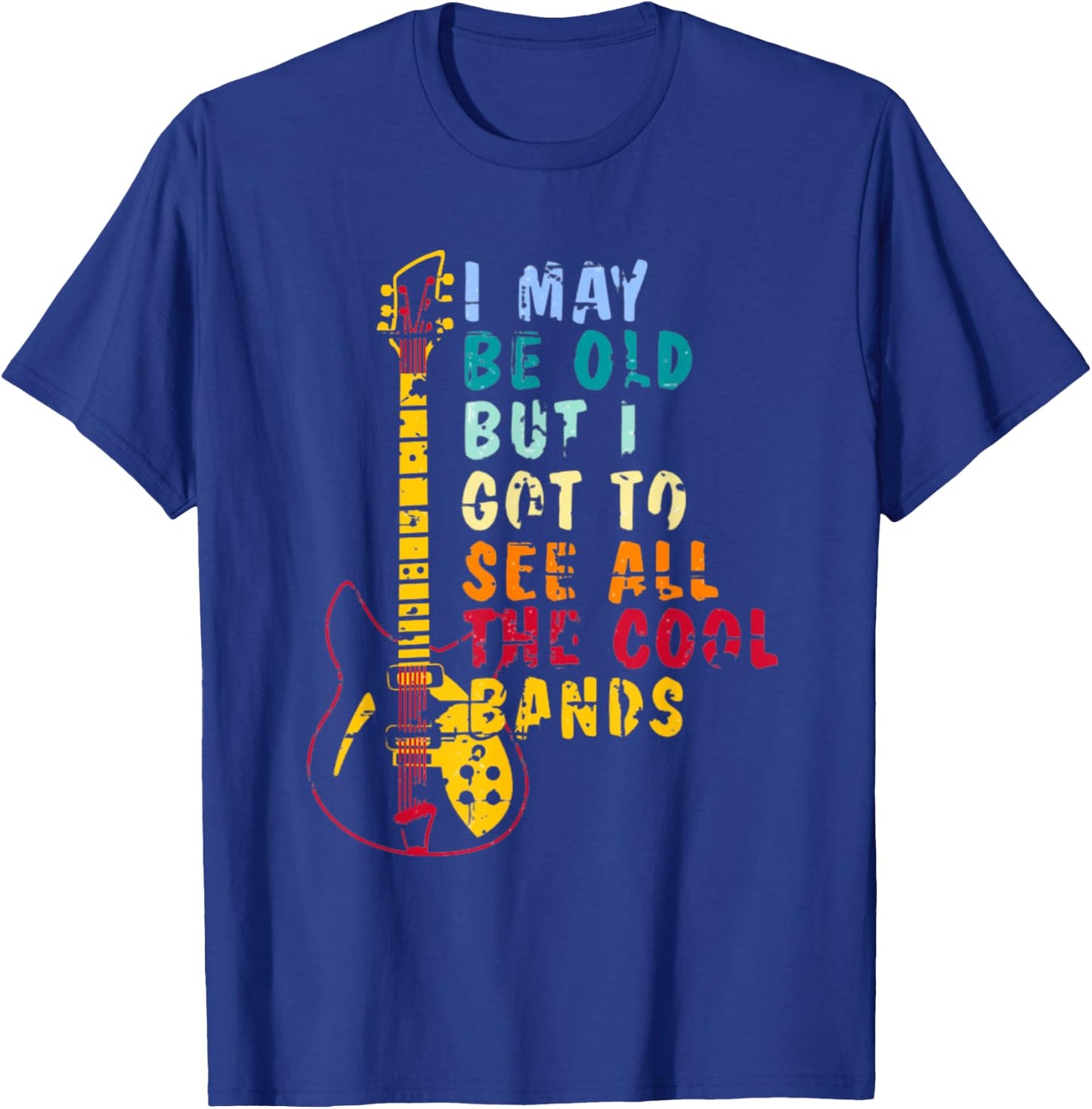 I May Be Old But I Got To See All The Cool Bands Graphic Women Kids T-Shirt - T-Shirt | Royal