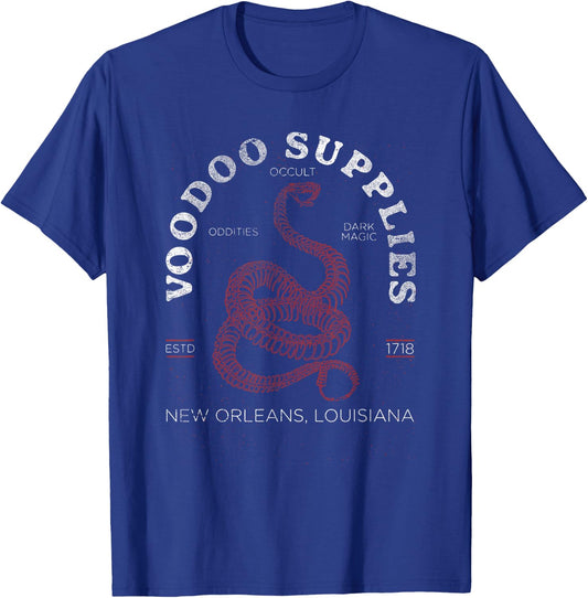 Voodoo Supplies New Orleans Louisiana, Creepy Occult Lover T-Shirt - T-Shirt | Royal