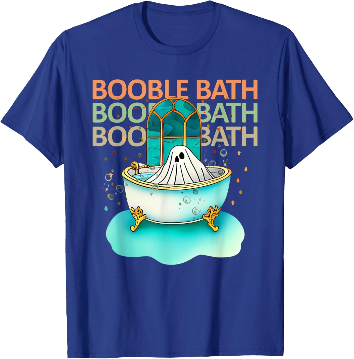 Ghost Bathtub Simple Halloween Costumes Cute Booble Bath Pun T-Shirt - T-Shirt | Royal