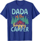 Dada of Happy Camper 1st Birthday Party Retro Dada T-Shirt - T-Shirt | Royal