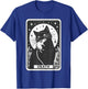 Graphic Cats Lover Moon Death Tarot Card The Cat With Mouse Men Women Girls Kids T-Shirt - T-Shirt | Royal