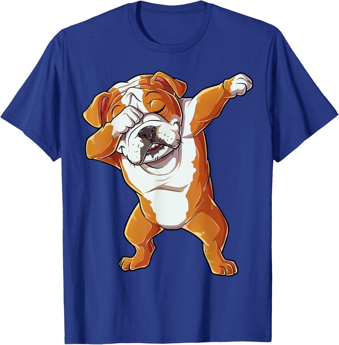 Dabbing English Bulldog Boys Dab Dance Puppy Lover T-Shirt - T-Shirt | Royal
