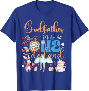 Alice Godfather in ONEderland Birthday Family T-Shirt - T-Shirt | Royal