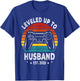 Leveled Up To Husband est 2025 Newly Married Bachelor Party T-Shirt - T-Shirt | Royal