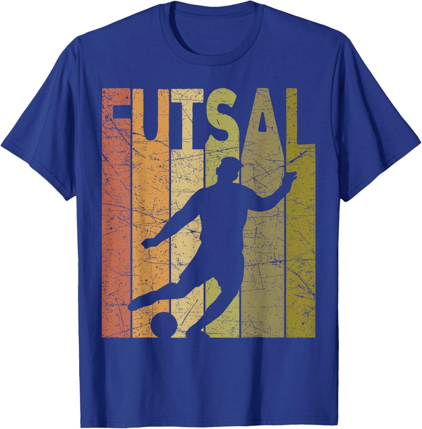 Futsal Vintage Indoor Soccer Futsal Player Retro T-Shirt - T-Shirt | Royal