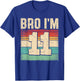 11th Birthday Shirt Boy Bro I'm 11 Year Old Eleven Bday T-Shirt - T-Shirt | Royal