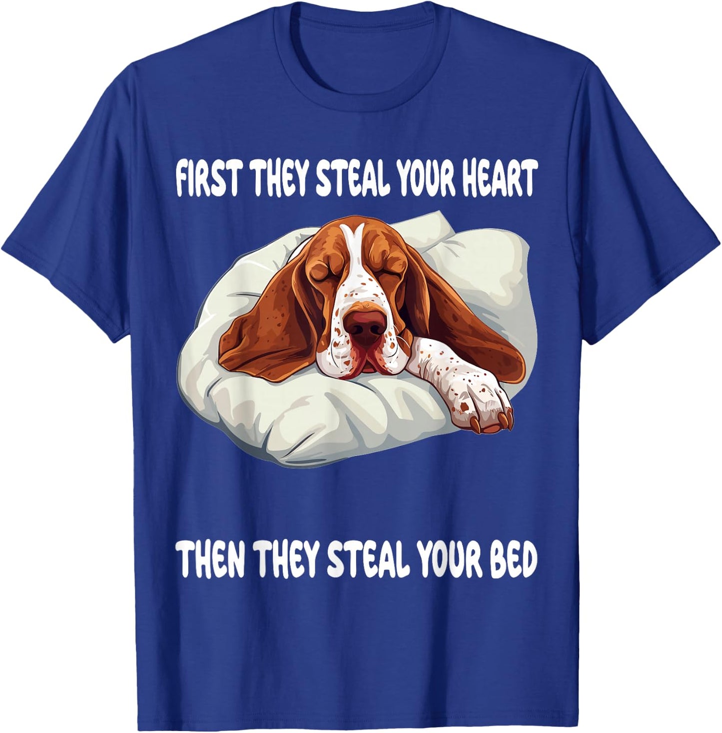 Basset Hound Sleeping Pajamas Nightgown T-Shirt - T-Shirt | Royal