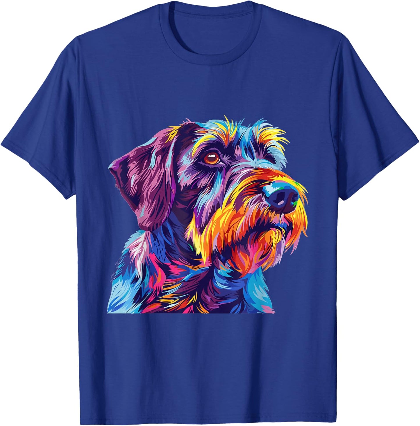 German Wirehaired Pointer Pop Art Dog Breed Graphic T-Shirt - T-Shirt | Royal