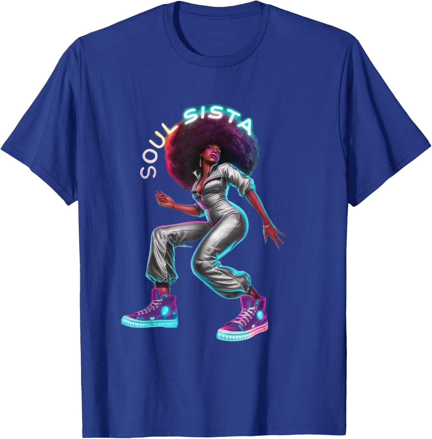 Artsy Funk Shirt Vintage 70s Costume Afro Soul Music T-Shirt - T-Shirt | Royal