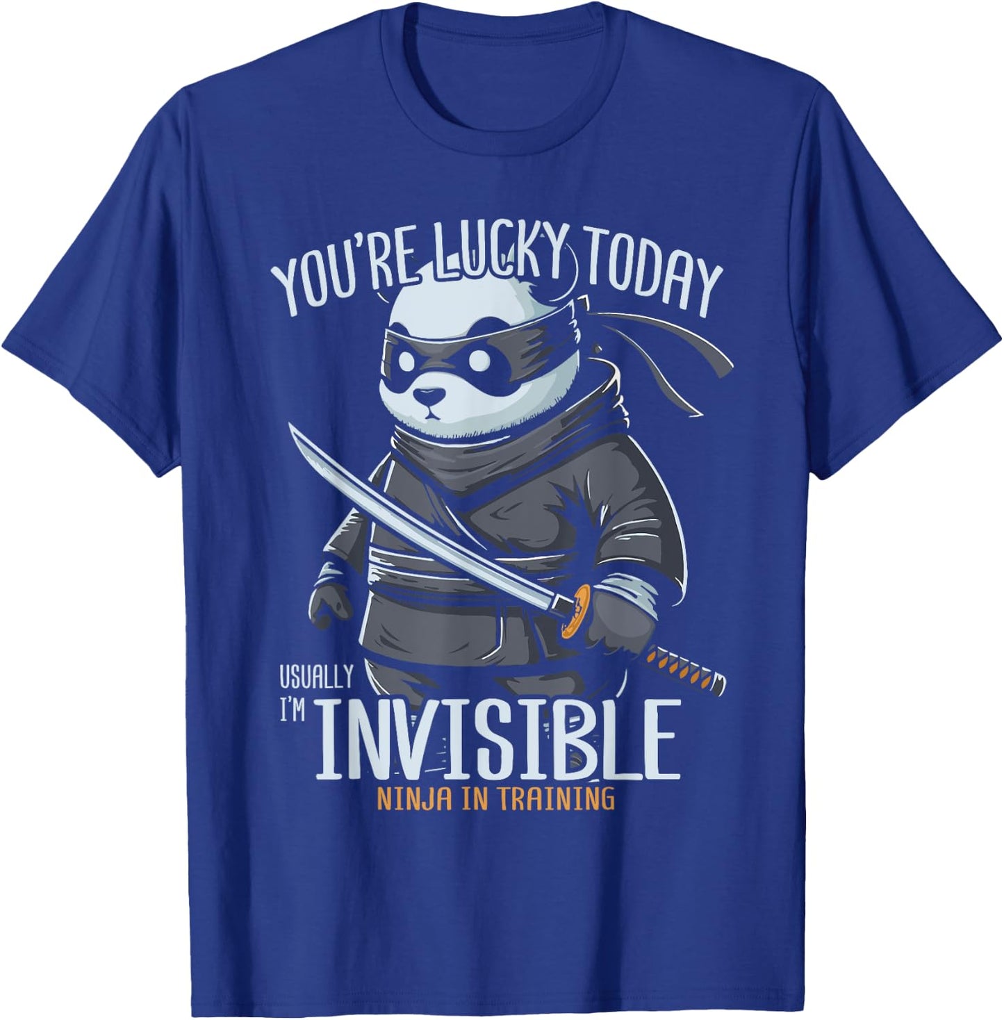 Ninja Panda Japanese Pandabear T-Shirt - T-Shirt | Royal