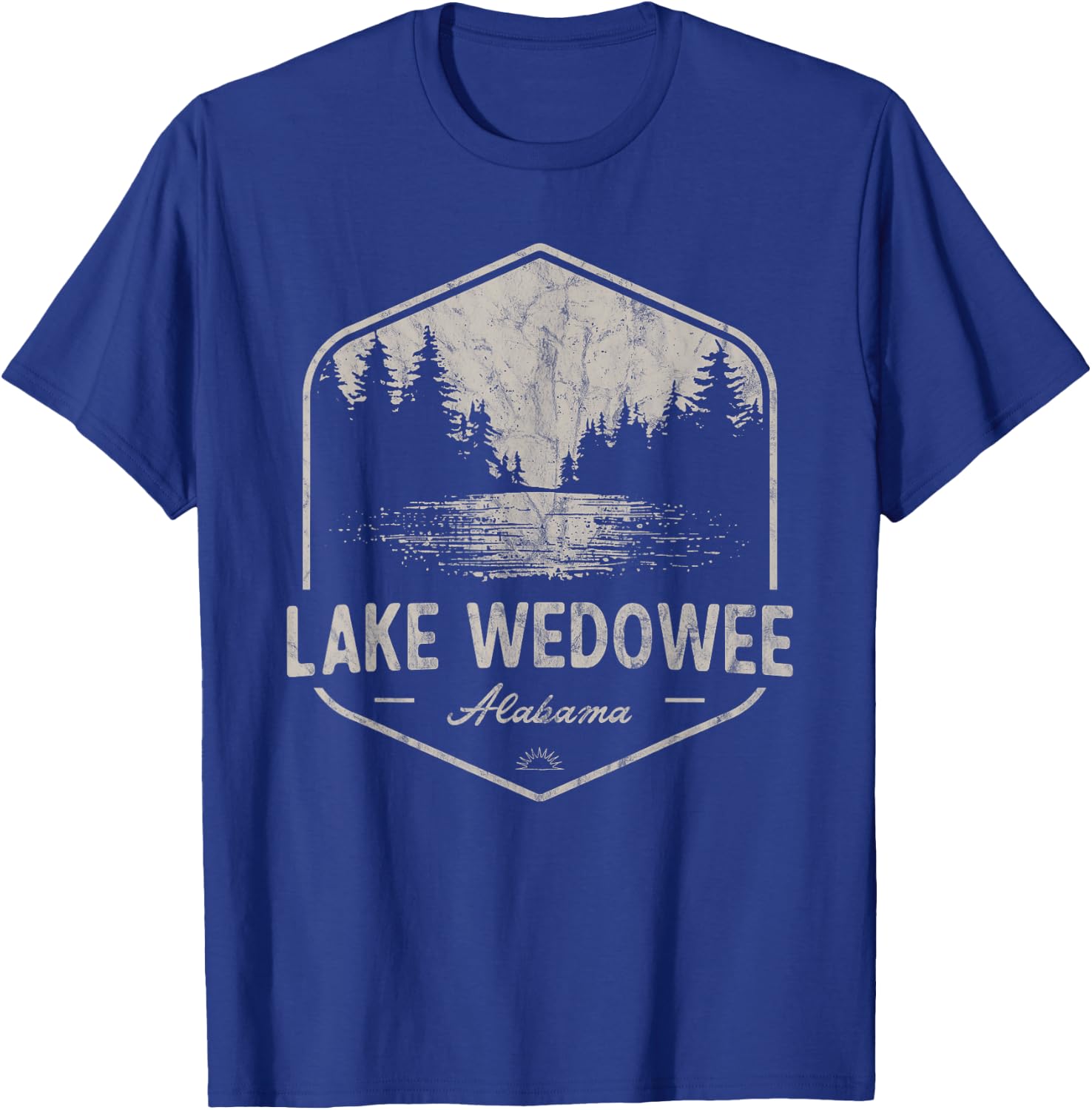Lake Wedowee Alabama Outdoors Vintage T-Shirt - T-Shirt | Royal