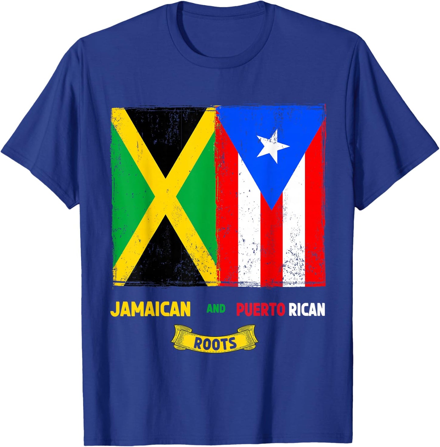 Puerto Rican & Jamaica Flag Outfit Idea For Kids & Boricua T-Shirt - T-Shirt | Royal