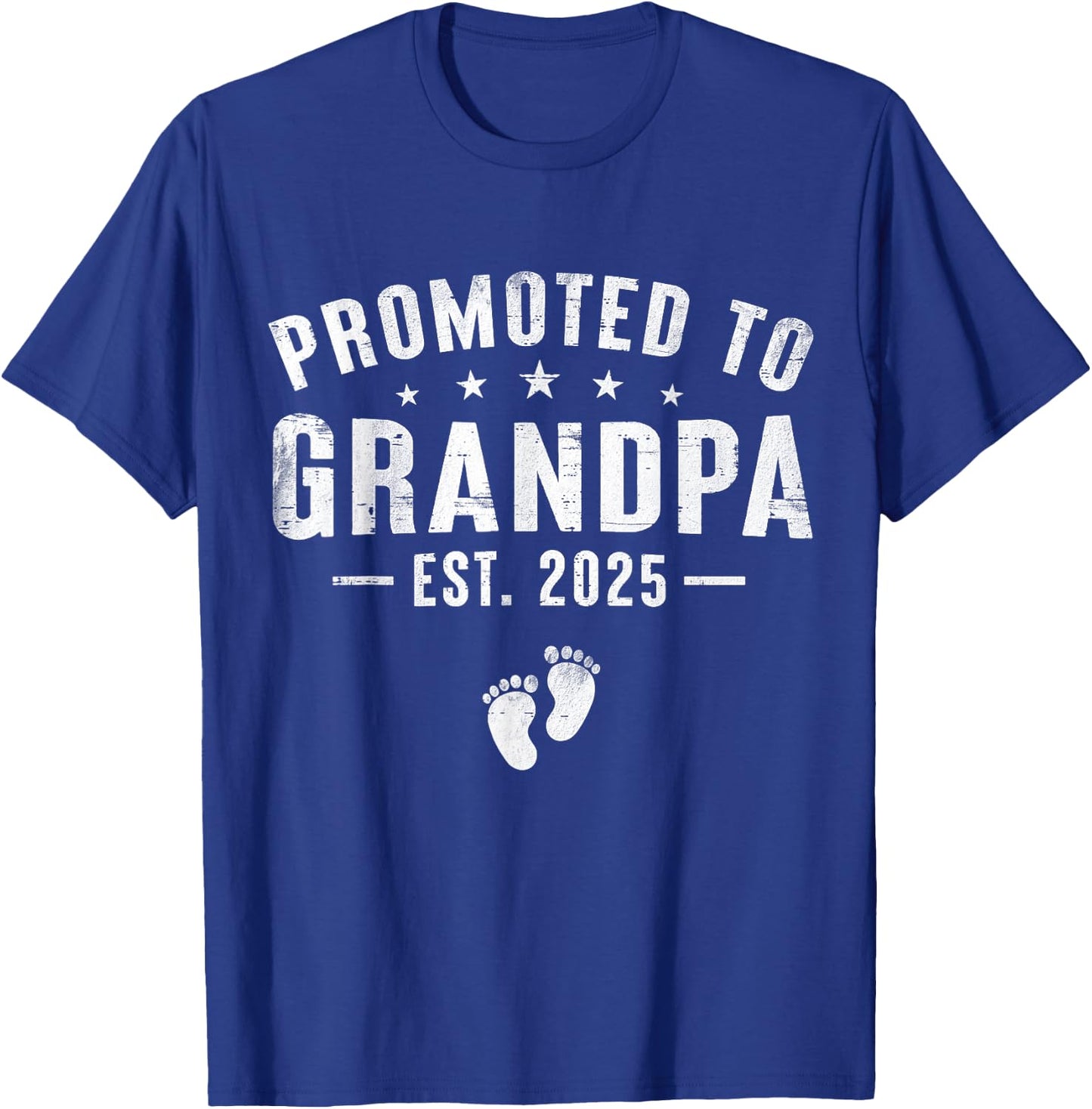 Promoted to Grandpa 2025 Soon to Be Grandfather New Grandpa T-Shirt - T-Shirt | Royal