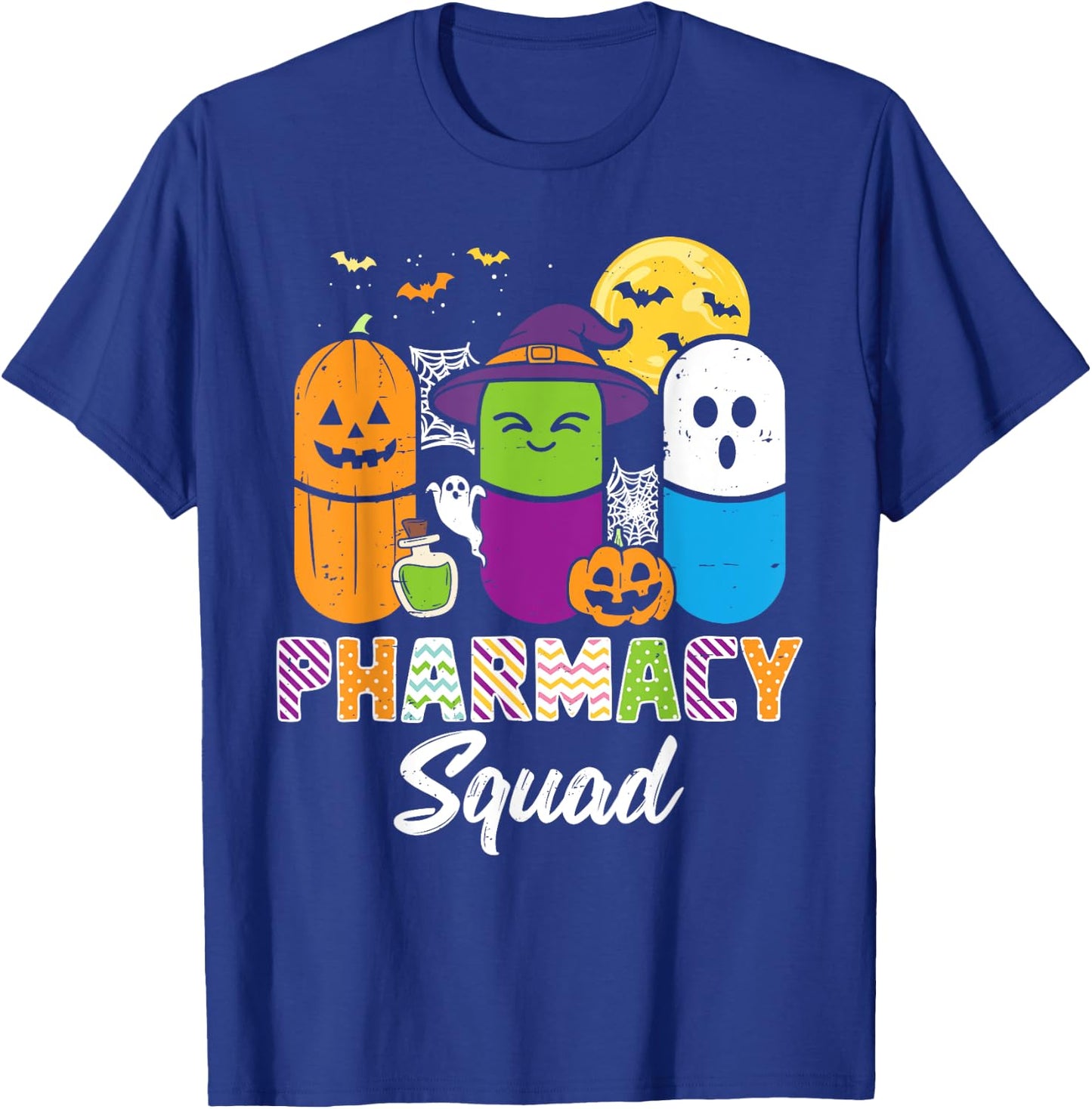 Halloween Pharmacy Squad PIlls Costume Pharmacist Women Men T-Shirt - T-Shirt | Royal