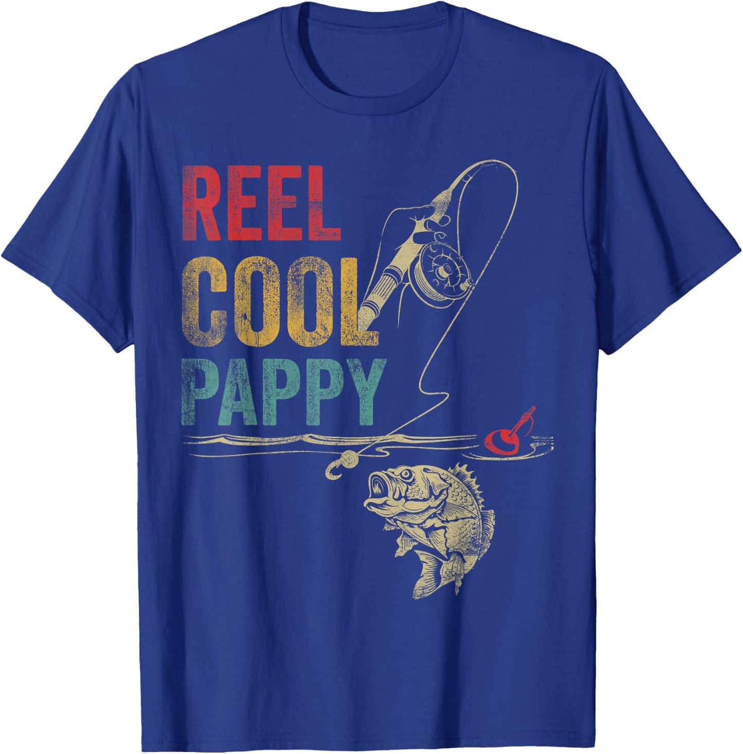 Reel Cool Pappy Fish Fishing Shirt Father's Day T-Shirt - T-Shirt | Royal