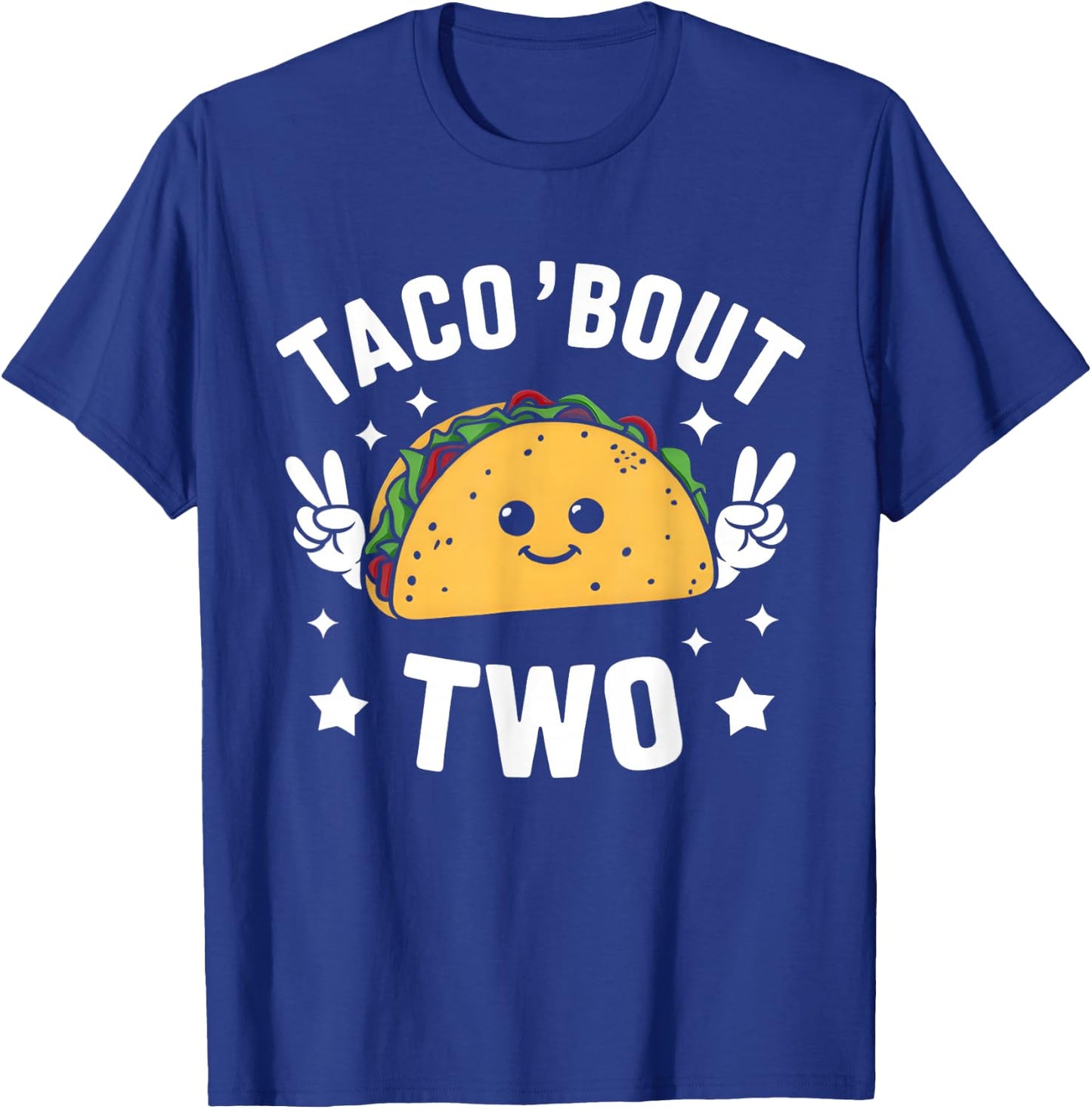 Taco Bout Two Mexican 2 year old Boy Girls Second Birthday T-Shirt - T-Shirt | Royal