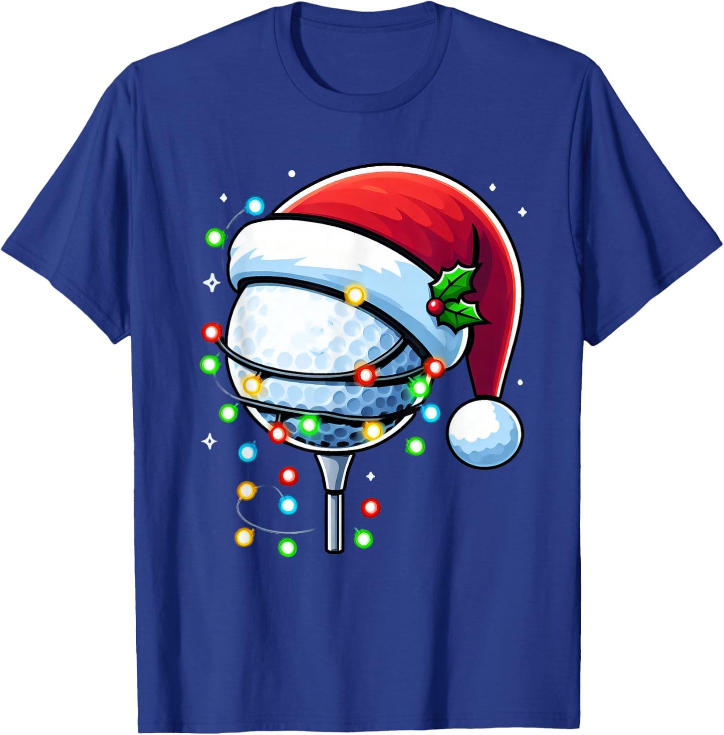 Christmas Golf Xmas Santa Golf Lover Men Boys Girls Kids T-Shirt - T-Shirt | Royal