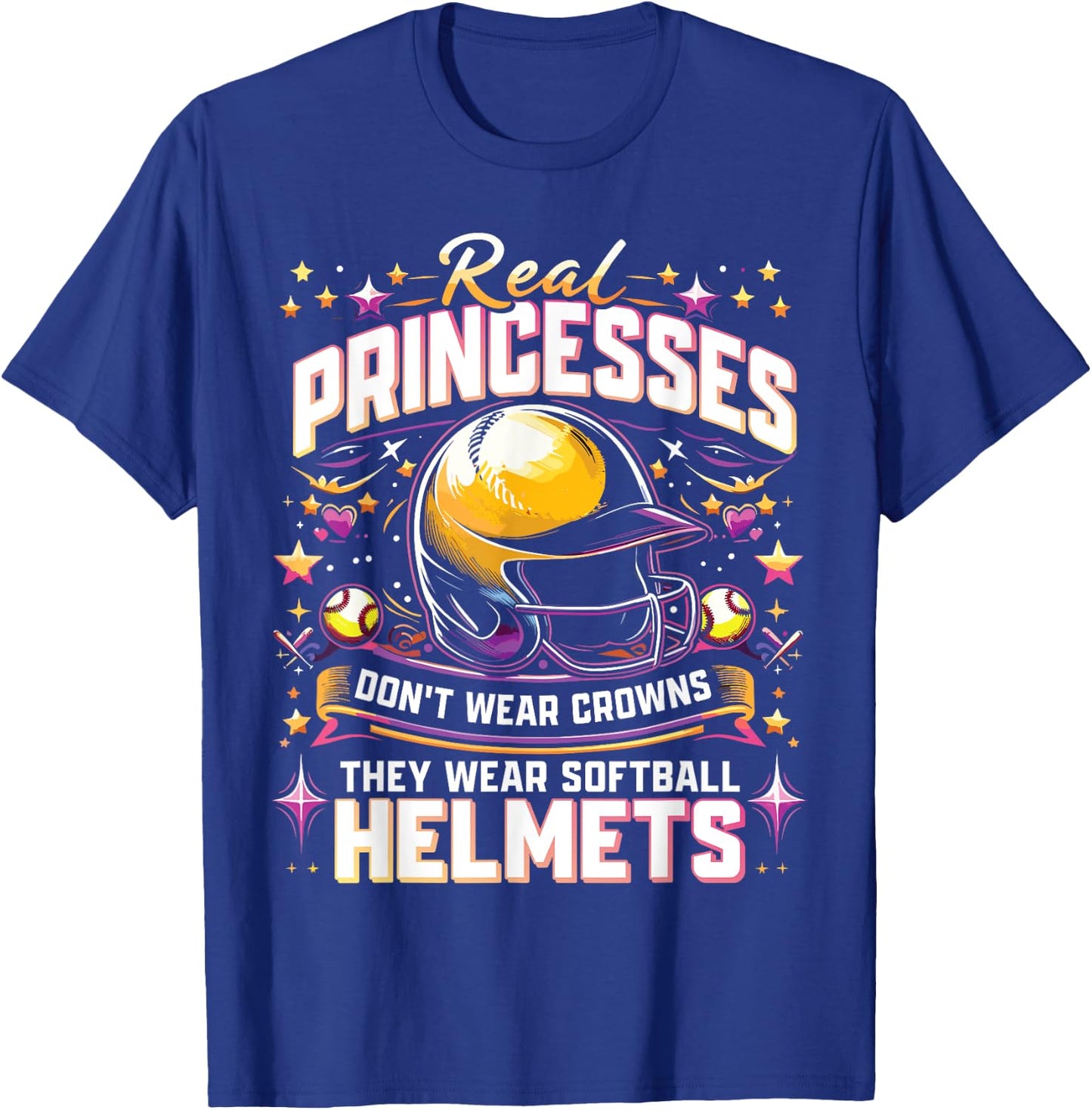 Softball Player Quote Kids Softball Girl Catcher T-Shirt - T-Shirt | Royal
