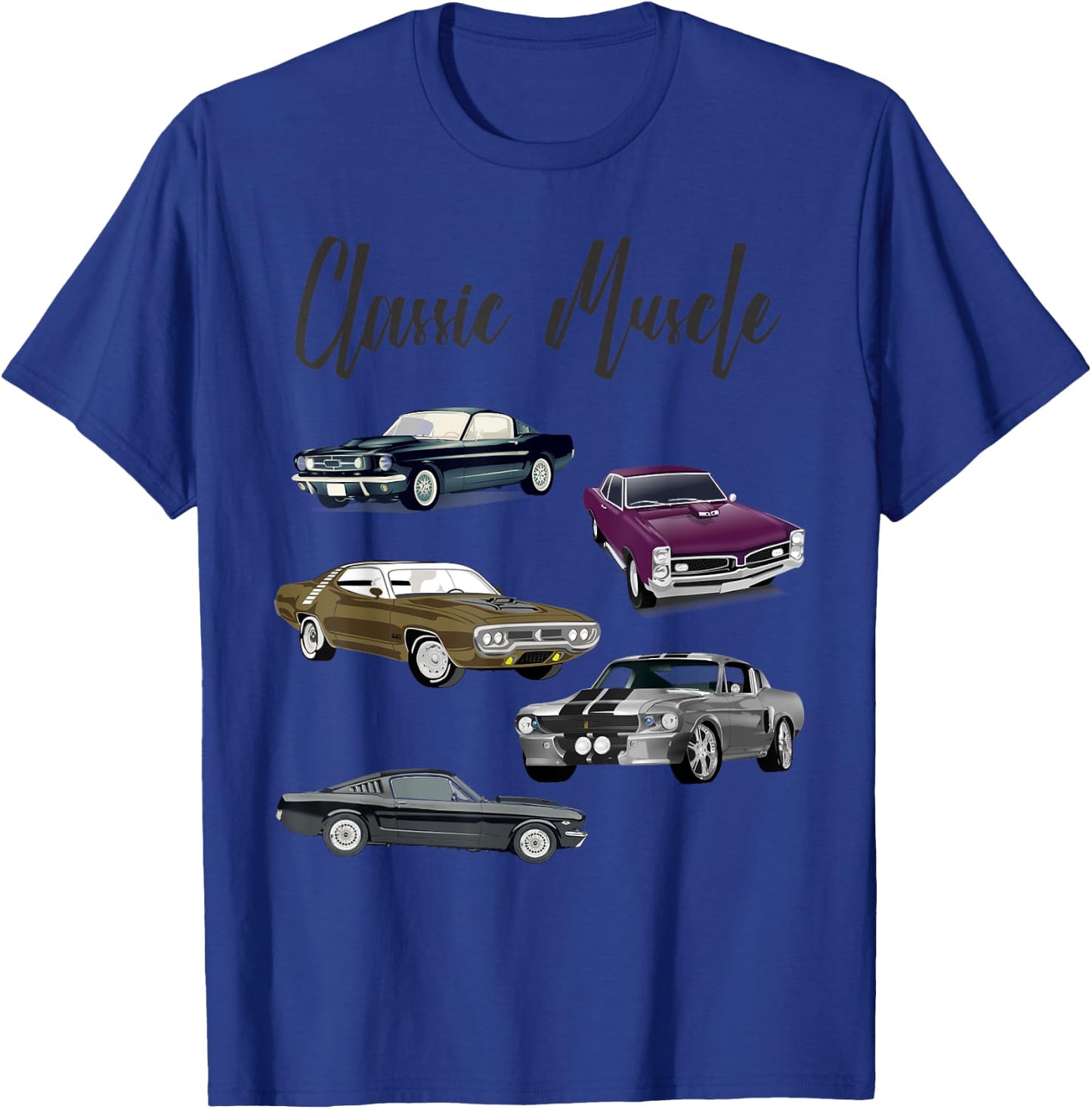 Classic Muscle Maximum Horsepower Car Logo T-Shirt - T-Shirt | Royal