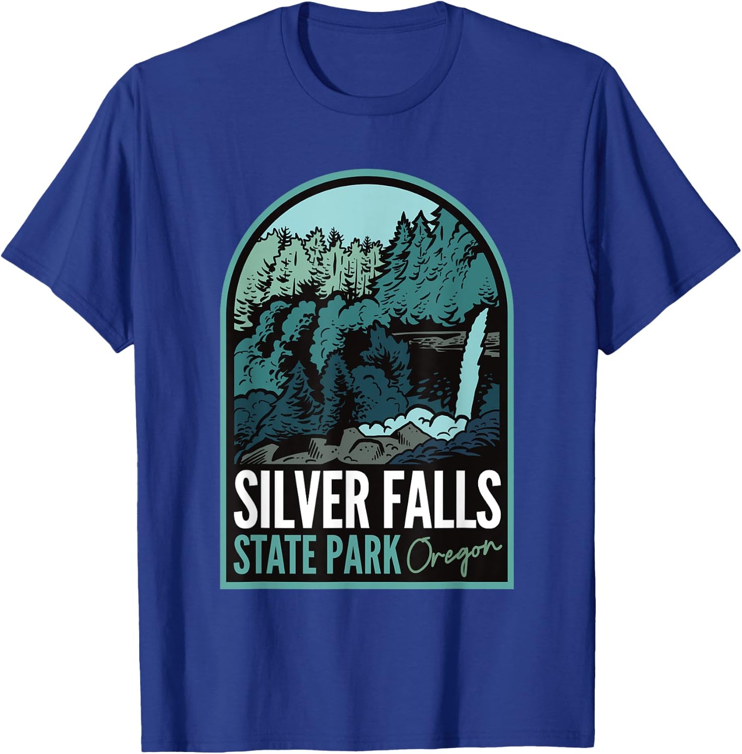 Silver Falls State Park Oregon T-Shirt - T-Shirt | Royal