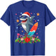 Funny Shark Hawaiian Summer Surfing Shark Christmas in July Men Women Kids T-Shirt - T-Shirt | Royal