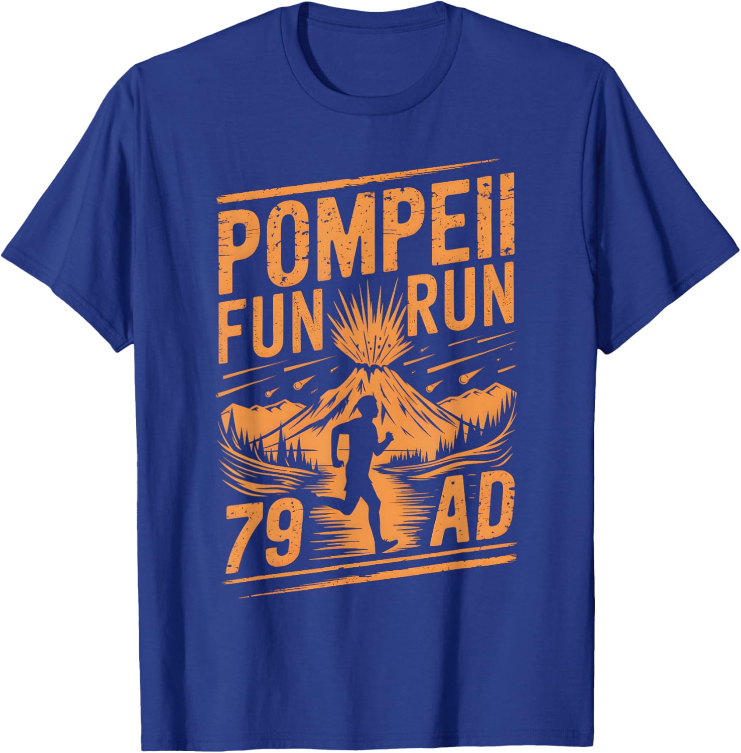 Adults Pompeii Fun Run Volcanologist Volcanology T-Shirt - T-Shirt | Royal