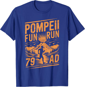 Adults Pompeii Fun Run Volcanologist Volcanology T-Shirt - T-Shirt | Royal