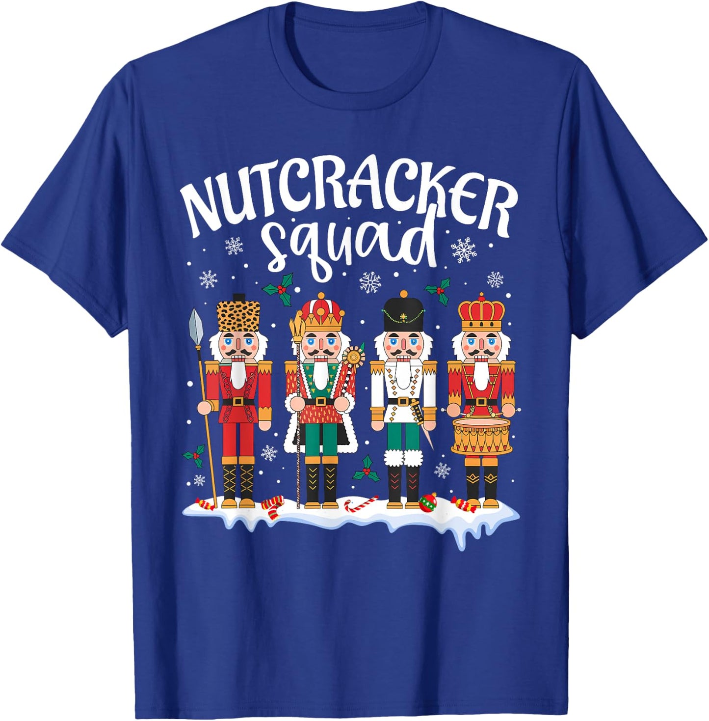 Nutcracker Squad Holiday Christmas Boy Girls Women Men T-Shirt - T-Shirt | Royal