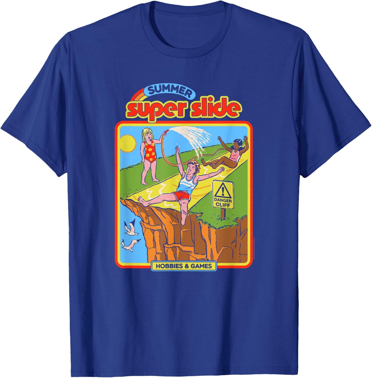Steven Rhodes Summer Super Slide Hobbies & Games Dark Humor T-Shirt - T-Shirt | Royal