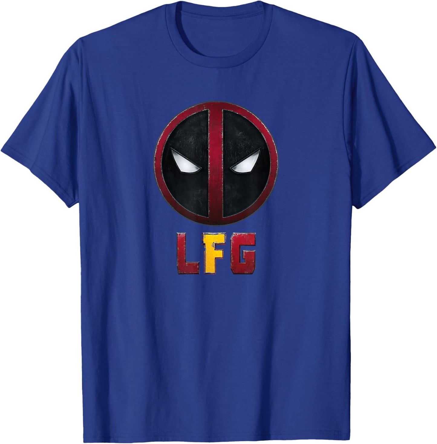 Marvel Deadpool & Wolverine LFG Belt Buckle Face Logo T-Shirt - T-Shirt | Royal