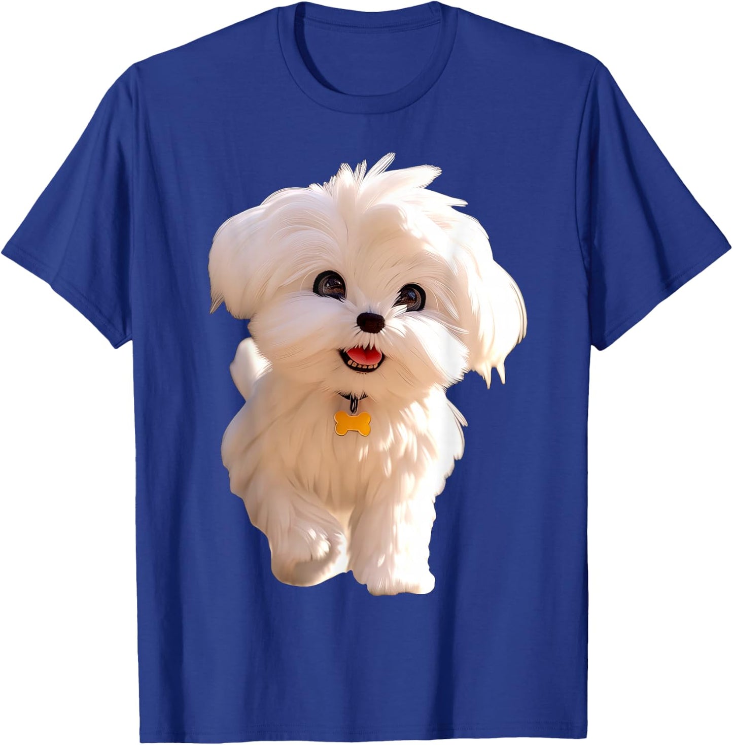 Maltese Dog Art Design I Love Cute Maltese Dogs T-Shirt - T-Shirt | Royal