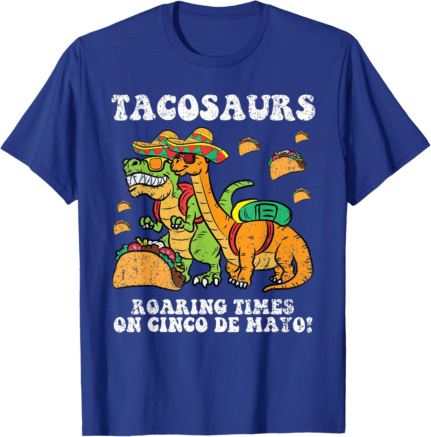 Tacosaurs Cinco De Mayo Dinosaur Taco Mexican Toddler Boys T-Shirt - T-Shirt | Royal