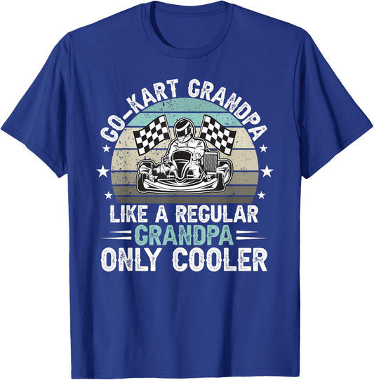 Cool Go Kart Grandpa Go Kart Racing Grandfather T-Shirt - T-Shirt | Royal