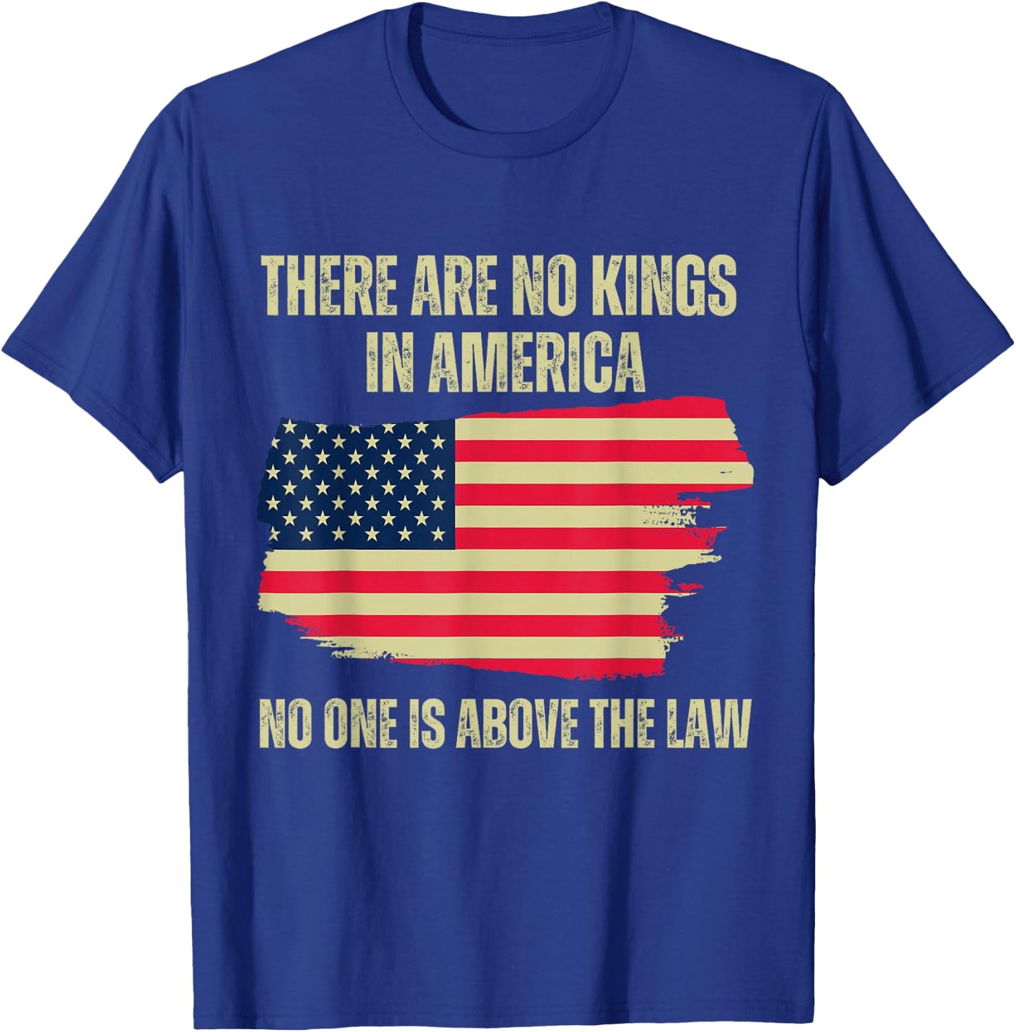 There are no kings in America, 2024 US flag T-Shirt - T-Shirt | Royal