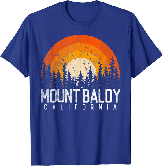 Mount Baldy California CA Shirt Vintage 70s 80s Retro Gift T-Shirt - T-Shirt | Royal