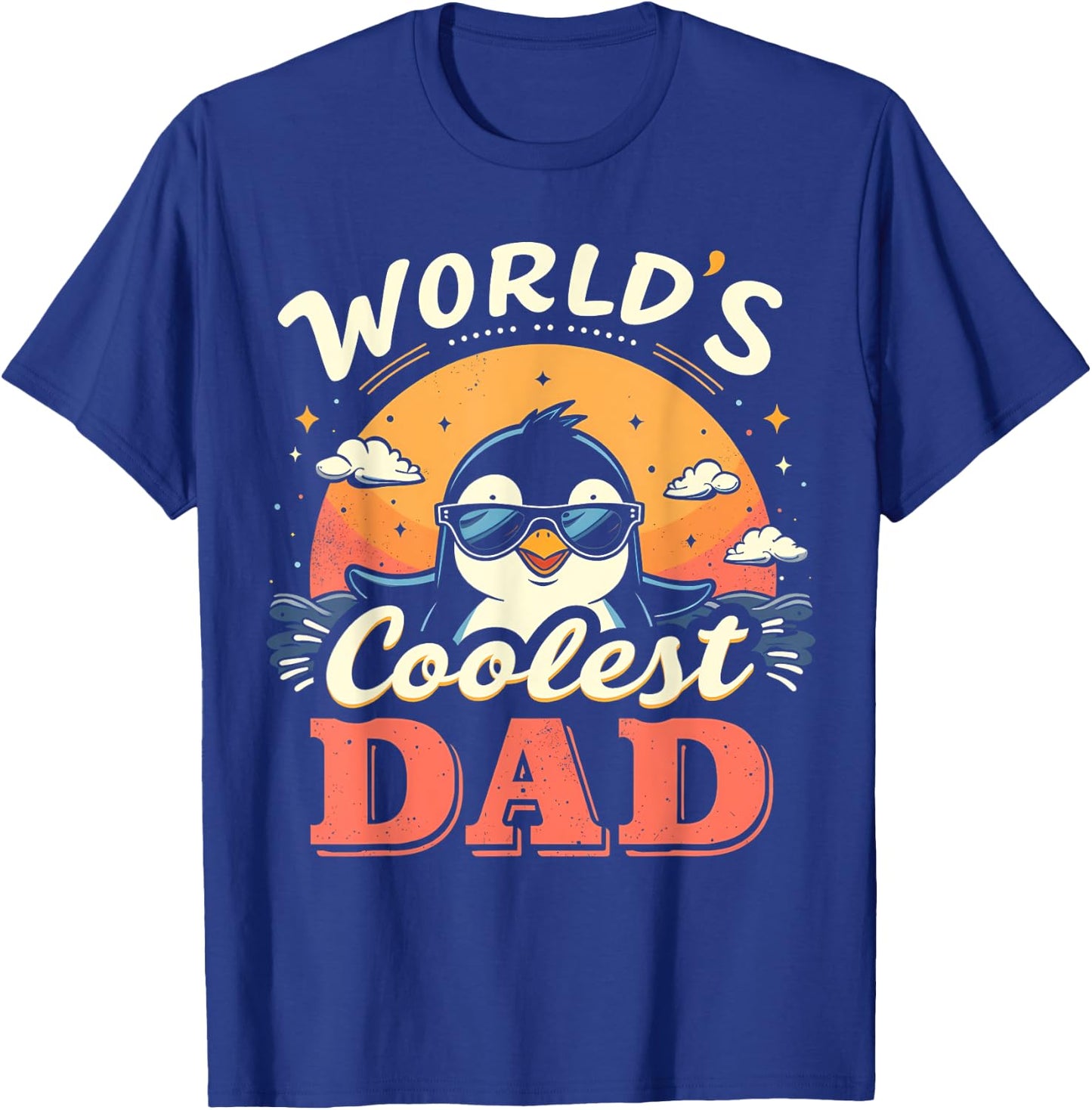 World's Coolest Dad Penguin Dad Penguin T-Shirt - T-Shirt | Royal