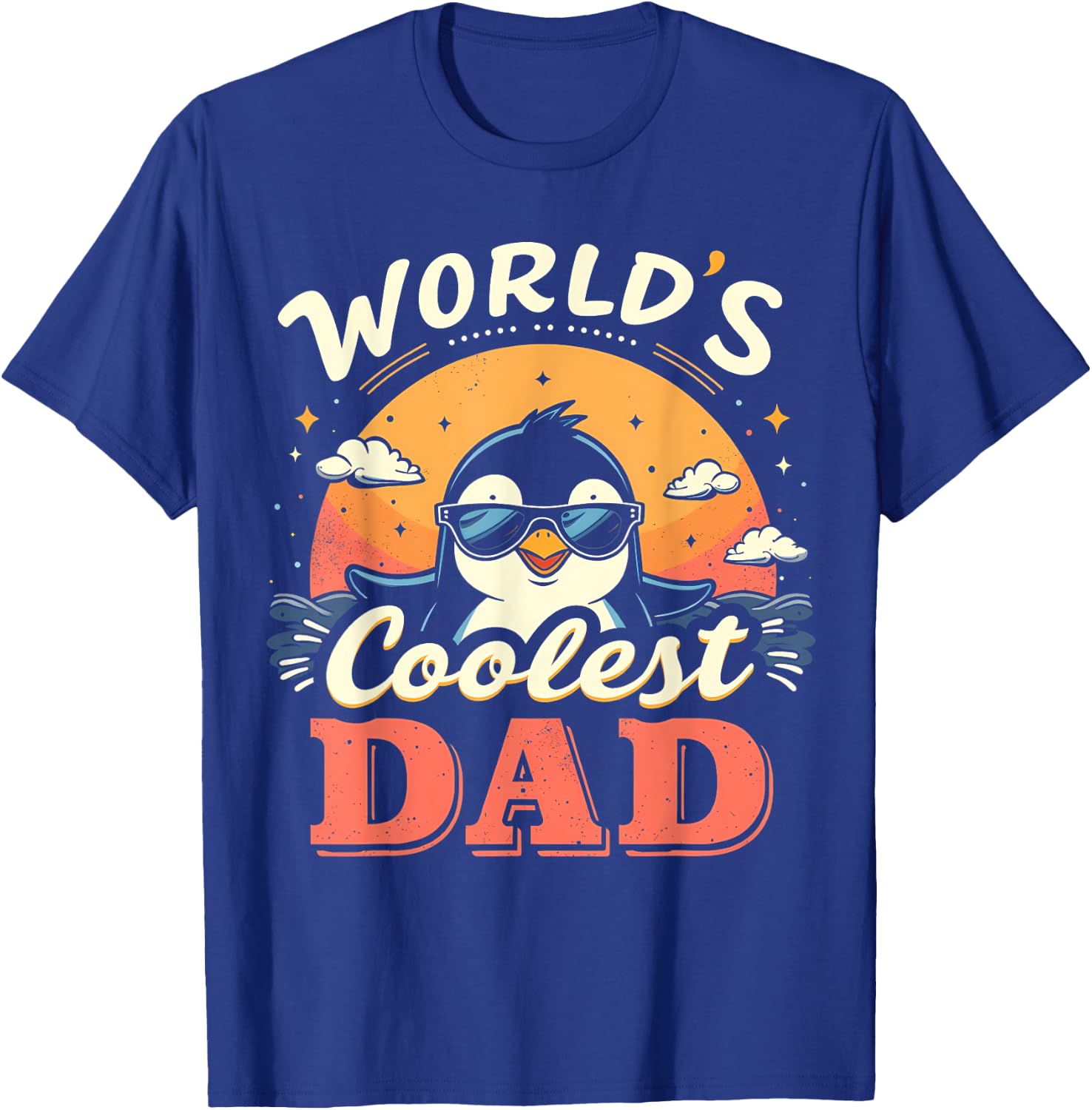 World's Coolest Dad Penguin Dad Penguin T-Shirt - T-Shirt | Royal