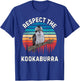 Retro Respect The Kookaburra Bird Vintage Kookaburra Lover T-Shirt - T-Shirt | Royal