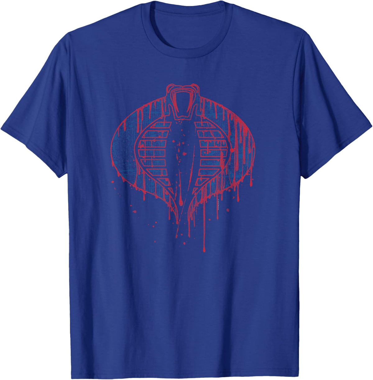 G.I. Joe A Real American Hero Cobra Outline Dripping Logo T-Shirt - T-Shirt | Royal