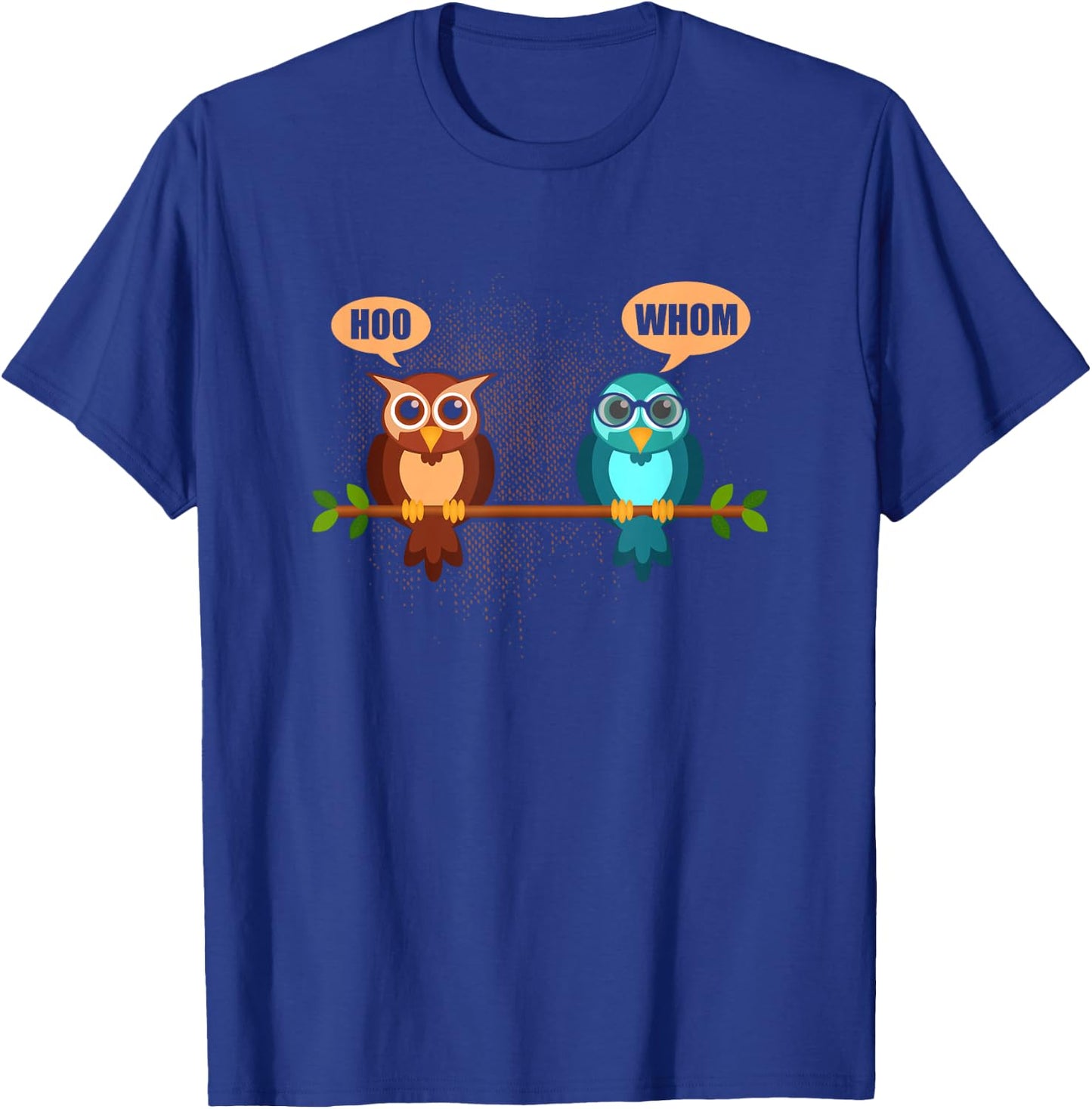 Who Whom Owl, Funny Owl, English Teacher, Funny Grammar Women Kids T-Shirt - T-Shirt | Royal
