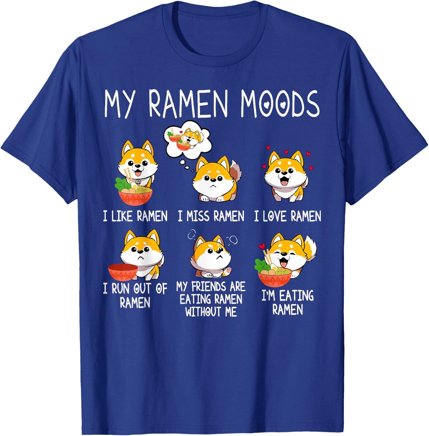 Ramen Shiba Inu Dog Lover Japanese Noodles Women Kid T-Shirt - T-Shirt | Royal