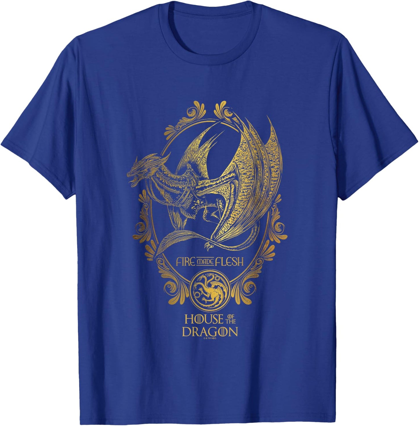 House of the Dragon Iconic Sunfyre Fire And Flesh Big Poster T-Shirt - T-Shirt | Royal