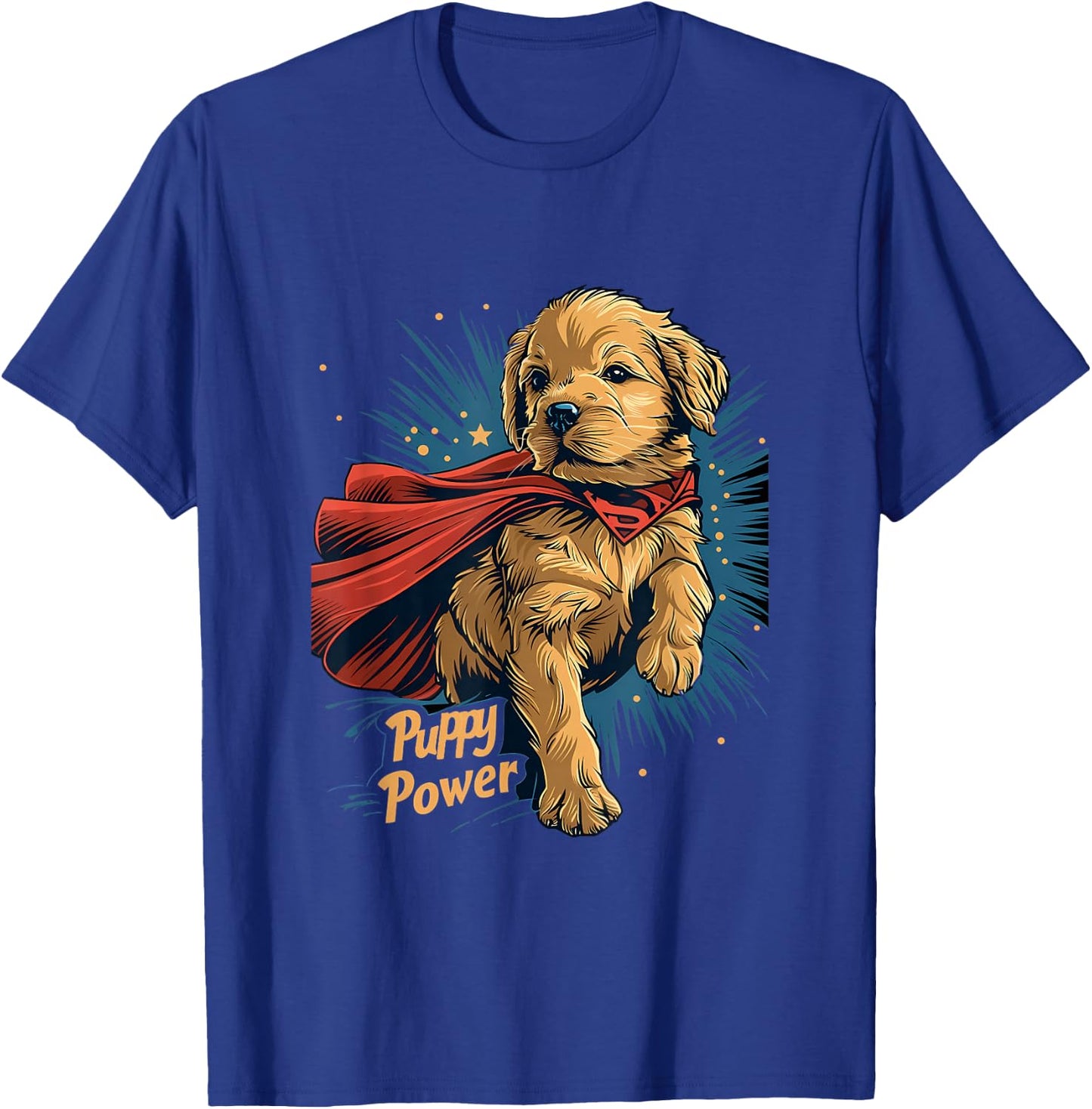 Golden Retriever Puppy Power Superhero for Dog Lover Parent T-Shirt - T-Shirt | Royal